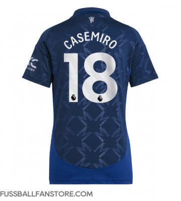 Manchester United Casemiro #18 Replik Auswärtstrikot Damen 2024-25 Kurzarm